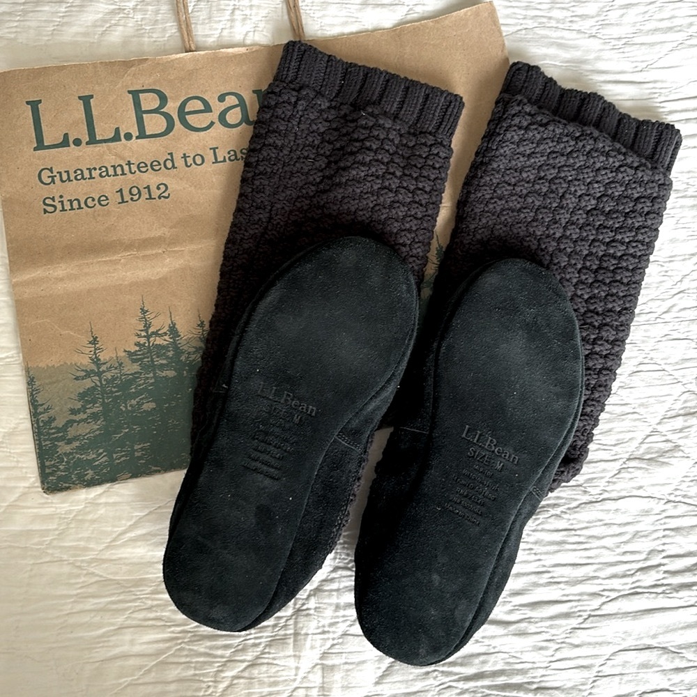 LL Bean Slipper Socks Mocs - Picture 2 of 12